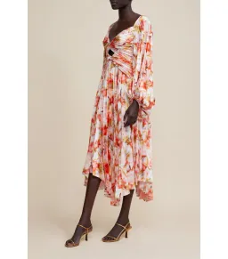 Acler Auroa Midi Dress in Rouge Medley Size AU 8 for rent on The Volte - image 2