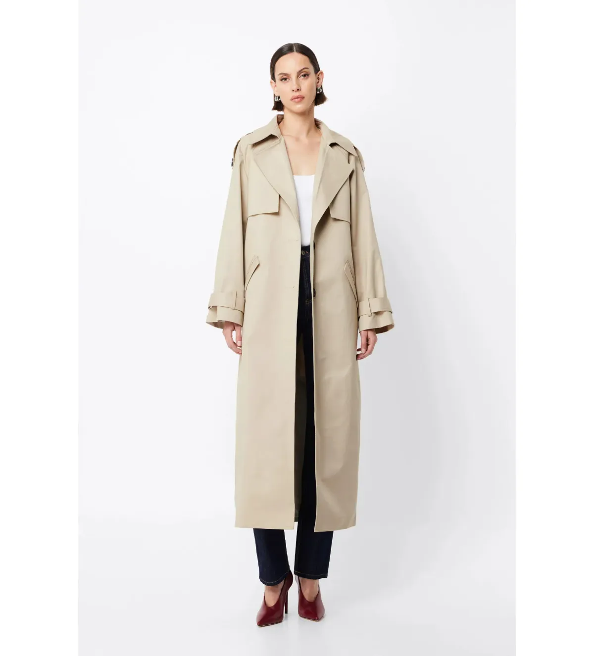 Mossman Franklin Trench Coat in Natural Size AU 8 - Image 2