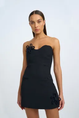 By Johnny Sebina Strapless Panel Mini Dress Black Size 14 for rent on The Volte - image 3