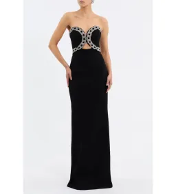 Rebecca Vallance Celinda Gown in Black Size AU 10 for rent on The Volte - image 1