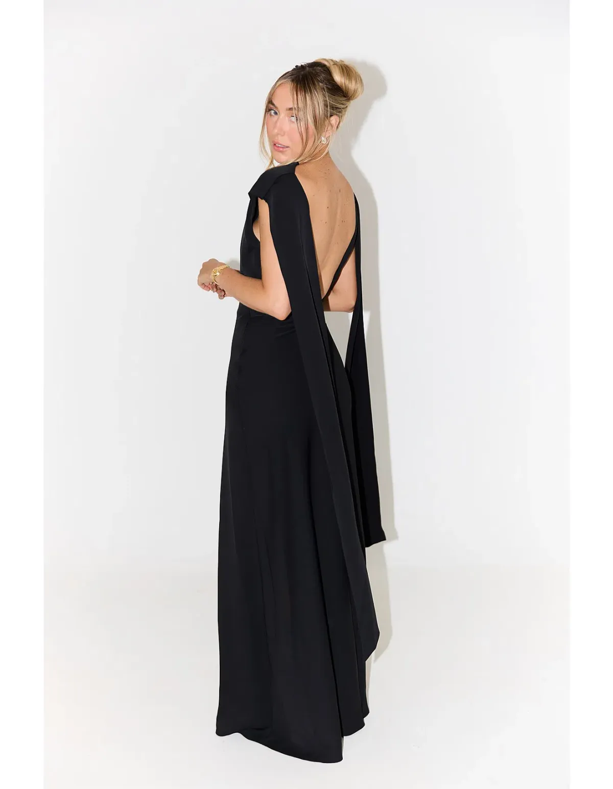 Odd Muse The Ultimate Muse Drape Maxi Dress Black Size 8 - Image 3