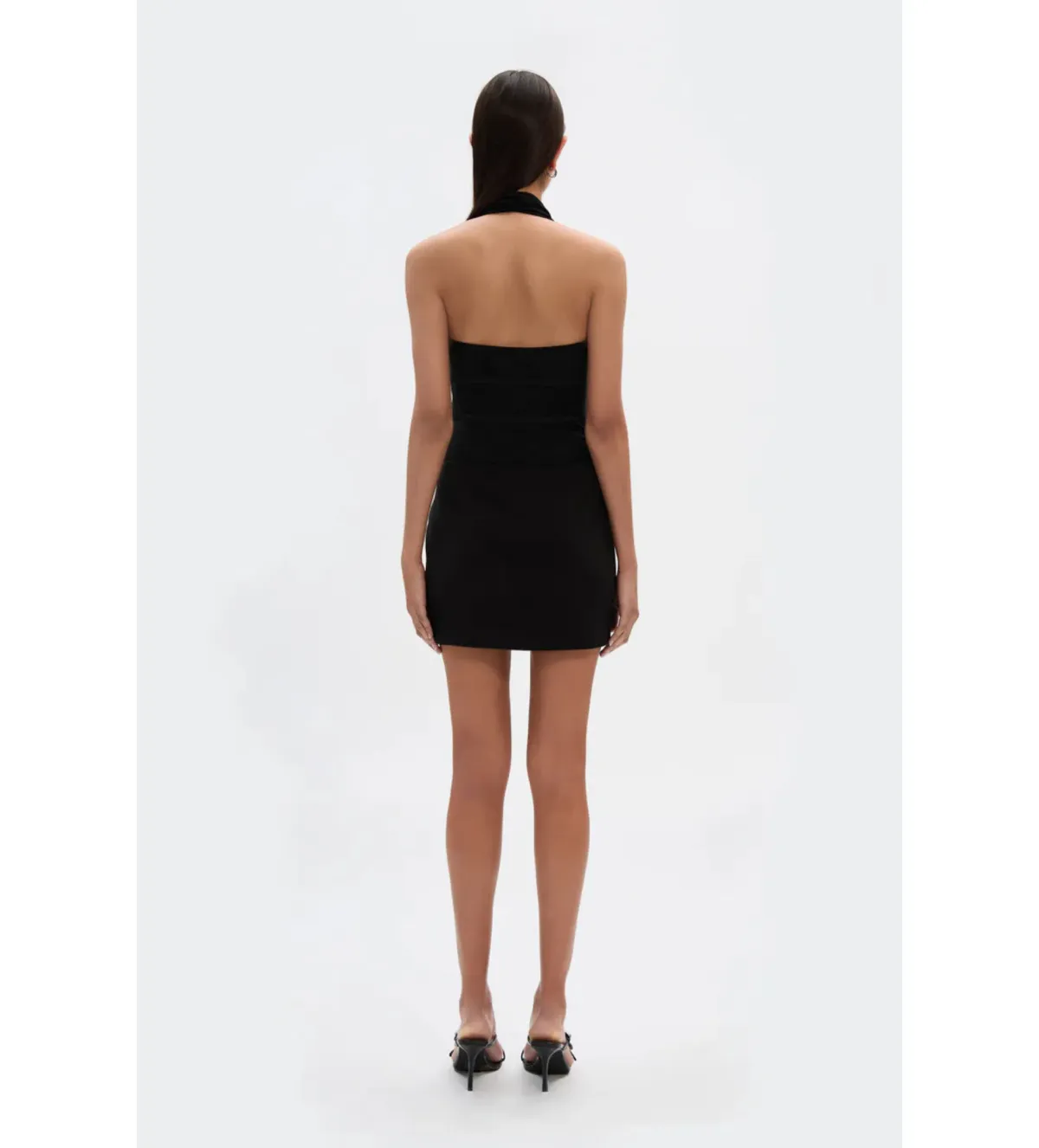 MISHA Celine Twill Mini Dress in Black Size 6/XS - Image 4