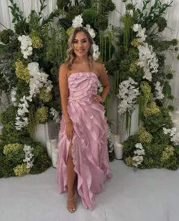 Aje Allairie Gown Chalk Pink Size 14 for rent on The Volte - image 4