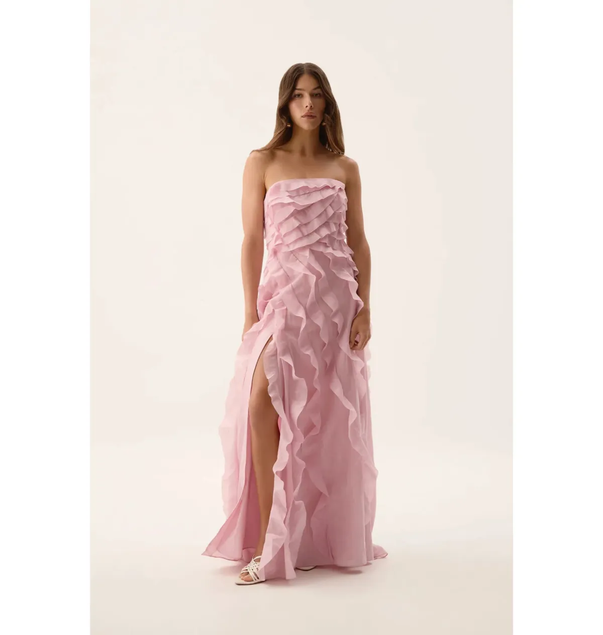 Aje Allairie Gown Chalk Pink Size 14 - Image 1