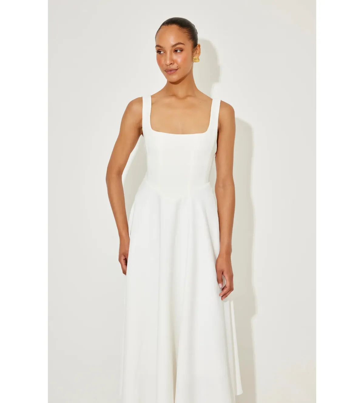 Odd Muse The Ultimate Muse High Waist Square Neck Midi Dress White size XS/ AU 6 - Image 2