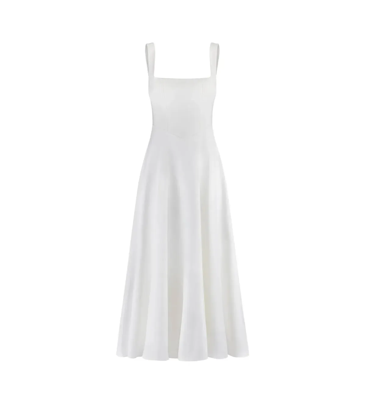 Odd Muse The Ultimate Muse High Waist Square Neck Midi Dress White size XS/ AU 6 - Image 4