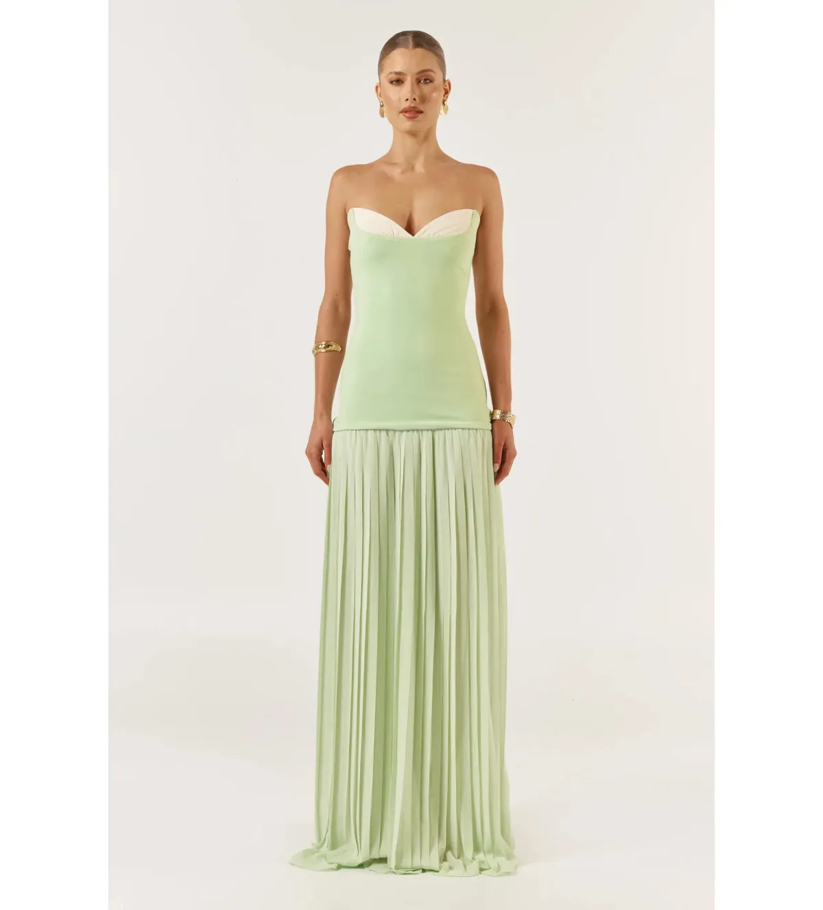 She is Olla Nicolette Maxi Dress Green Size 8/XS - Image 1