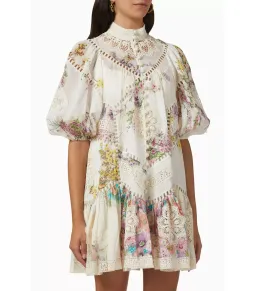 Zimmermann Jude Spliced Mini Dress in Ramie Size 2 / AU 12 for rent on The Volte - image 2