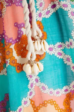 Zimmermann Lola Frilled Ruffled Halterneck Midi Dress Floral Size 0 / AU 8 for rent on The Volte - image 4