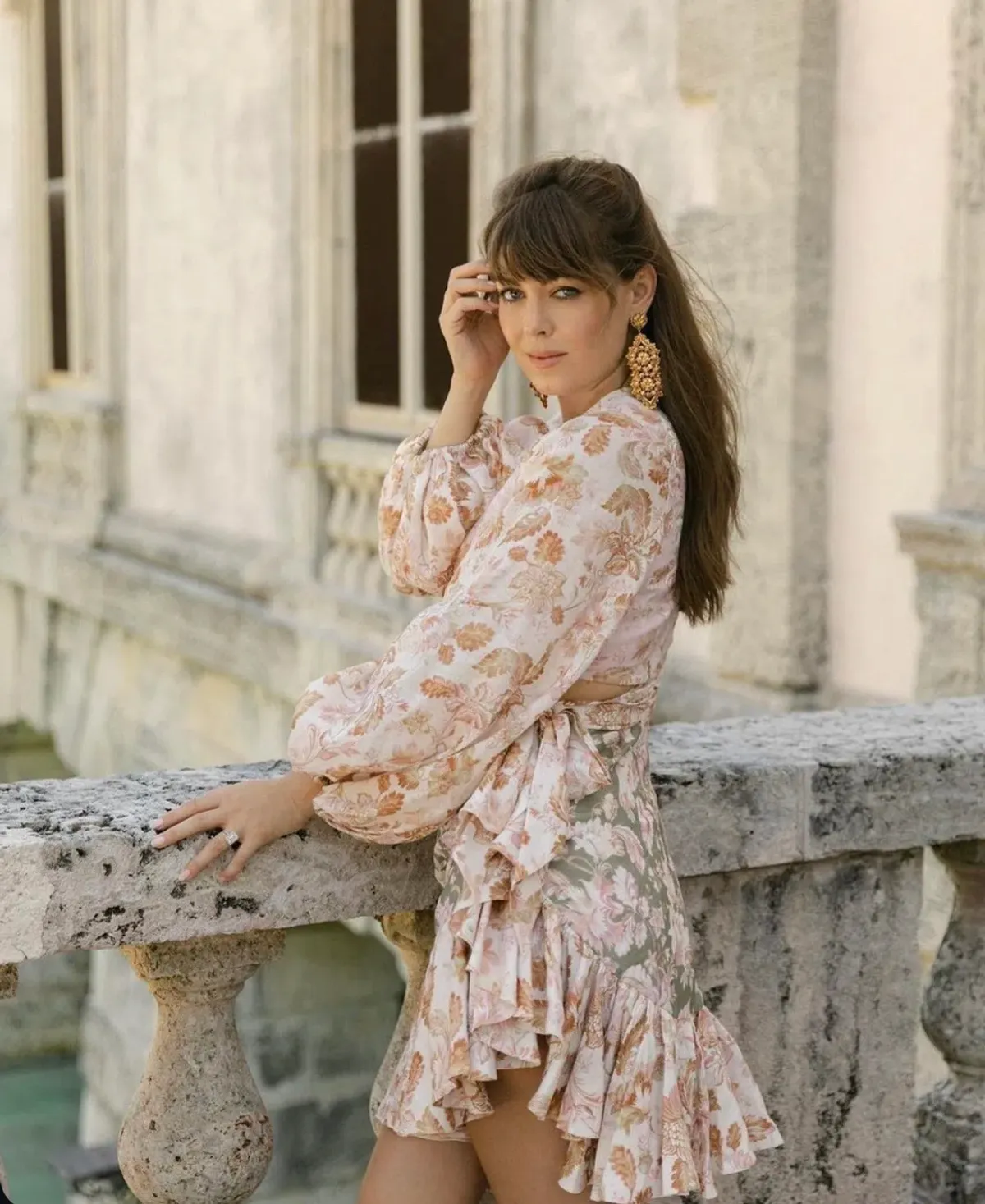 Zimmermann Lyre Wrap Billow Mini Dress Floral Size 0P / AU 6 - Image 4