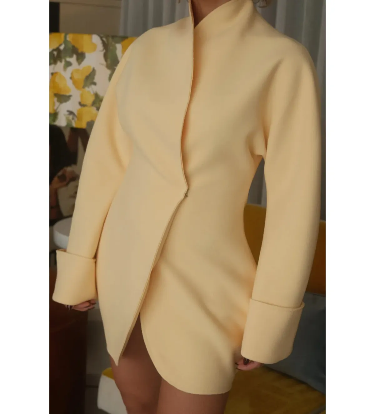 Lillian Khallouf Laff Mini Dress Lemon Size 6 - Image 6