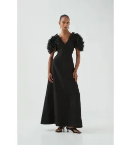 Aje Muse Maxi Dress Black Size 12 for rent on The Volte - image 1
