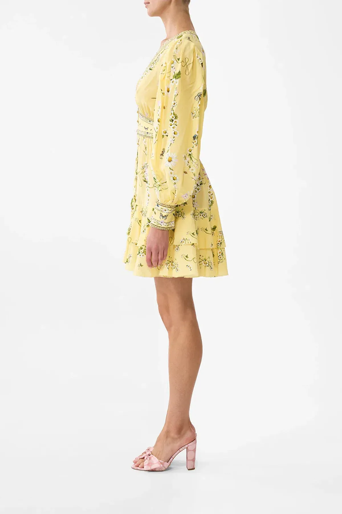 Camilla Button Front Frill Dress in Yellow Size XXL / AU 18 - Image 2