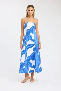 Kookai Zani Strapless Maxi Dress Multi Size 8 for rent on The Volte - image 1