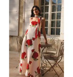 Morton Mac Camilla Dress in Crimson Ivy Size S / AU 8  for rent on The Volte - image 3