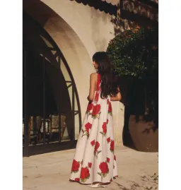 Morton Mac Camilla Dress in Crimson Ivy Size S / AU 8  for rent on The Volte - image 5