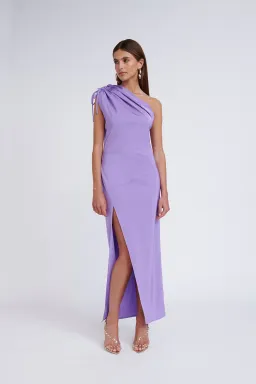 By Johnny Jasmine One Shoulder Maxi Dress in Purple Size 8 for rent on The Volte - image 1