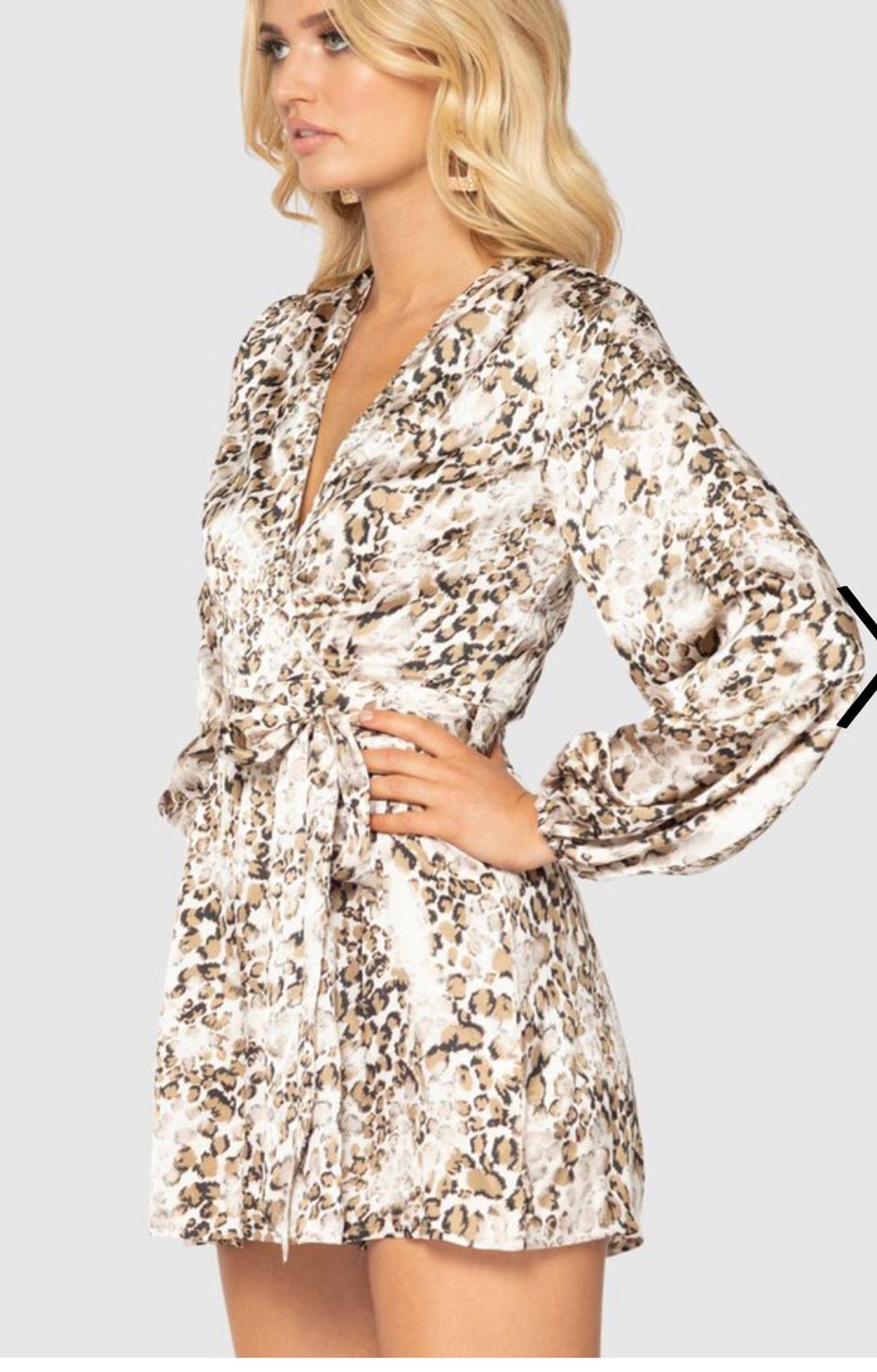 Pilgrim Remy Playsuit Leopard Print Size 10 - Image 3