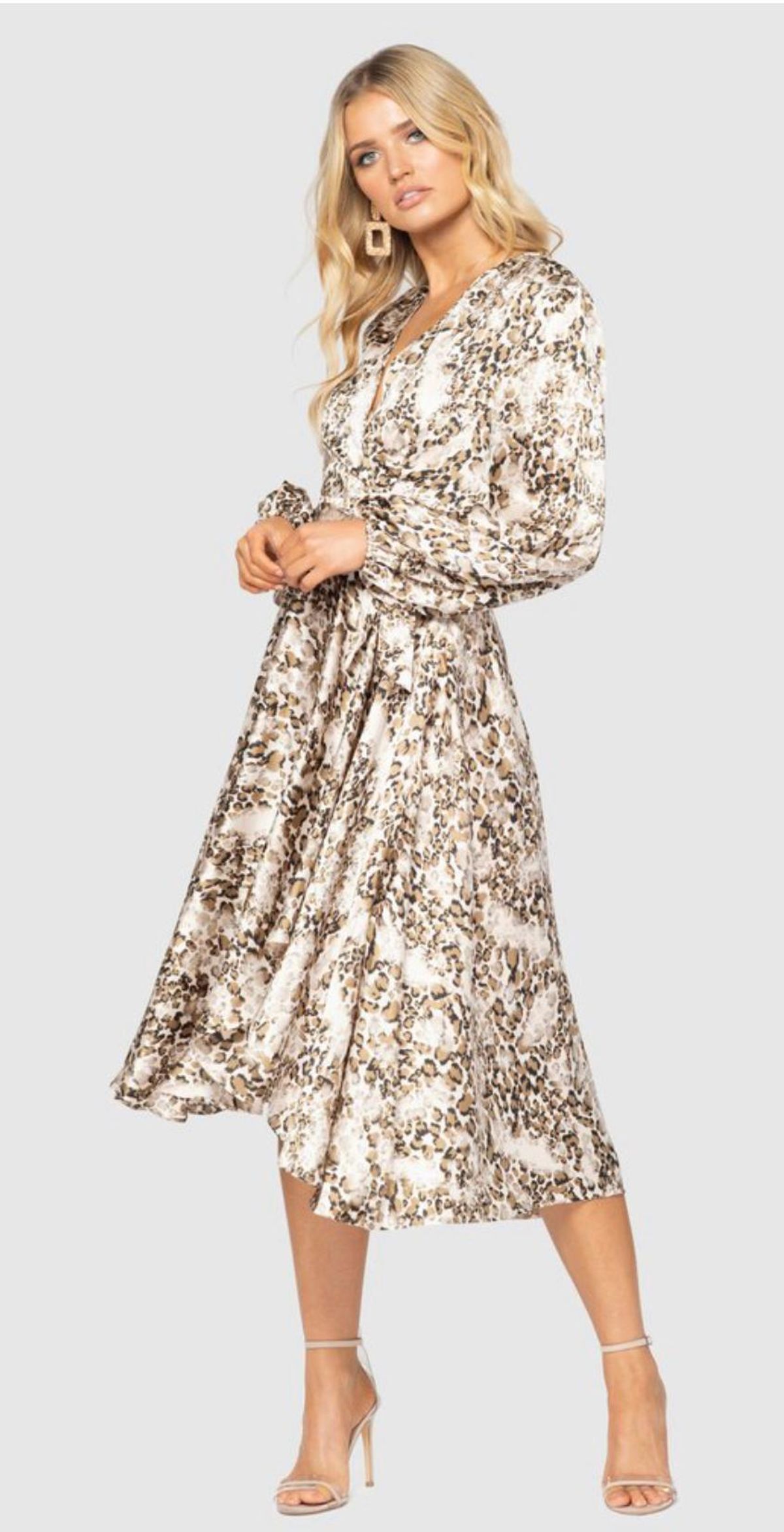 Pilgrim Tony Dress Leopard Print Size 10 - Image 3