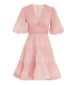 Zimmermann	The Pleated Mini Dress	Light Peach Size 3/Au 14  for rent on The Volte - image 2