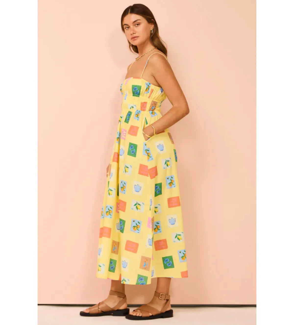 Palm Noosa West Dress in Yellow Emblem Size AU 10 - Image 2