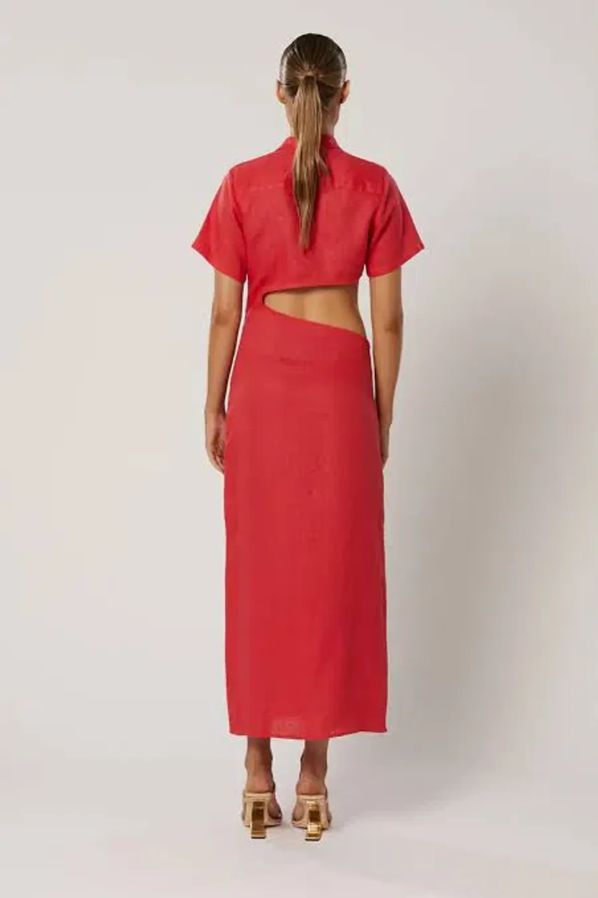 Winona the Label Imara Red Cut Out Dress Size 12 - Image 3