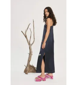Alemais Fontaine Slip Midi Dress Navy Size 10 for rent on The Volte - image 2