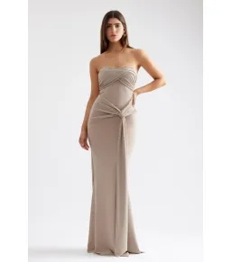 Lexi Tiffany Dress in Champagne Size AU 10 for rent on The Volte - image 1