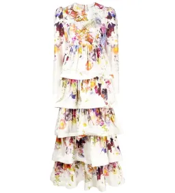 Zimmermann	Prima Tiered Floral Midi Dress Multi Size 2 / AU 12  for rent on The Volte - image 3