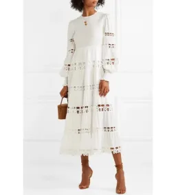 Zimmermann	Primrose Daisy Long Dress	White Size 0 / Au 8  for rent on The Volte - image 1
