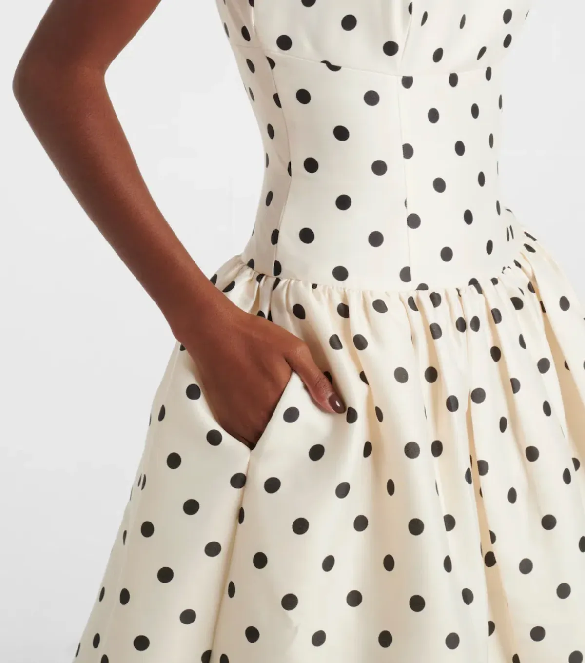 Self Portrait Polka-dot Taffetta Corset Dress Size 12 - Image 3