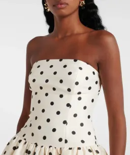 Self Portrait Polka-dot Taffetta Corset Dress Size 12 for rent on The Volte - image 4