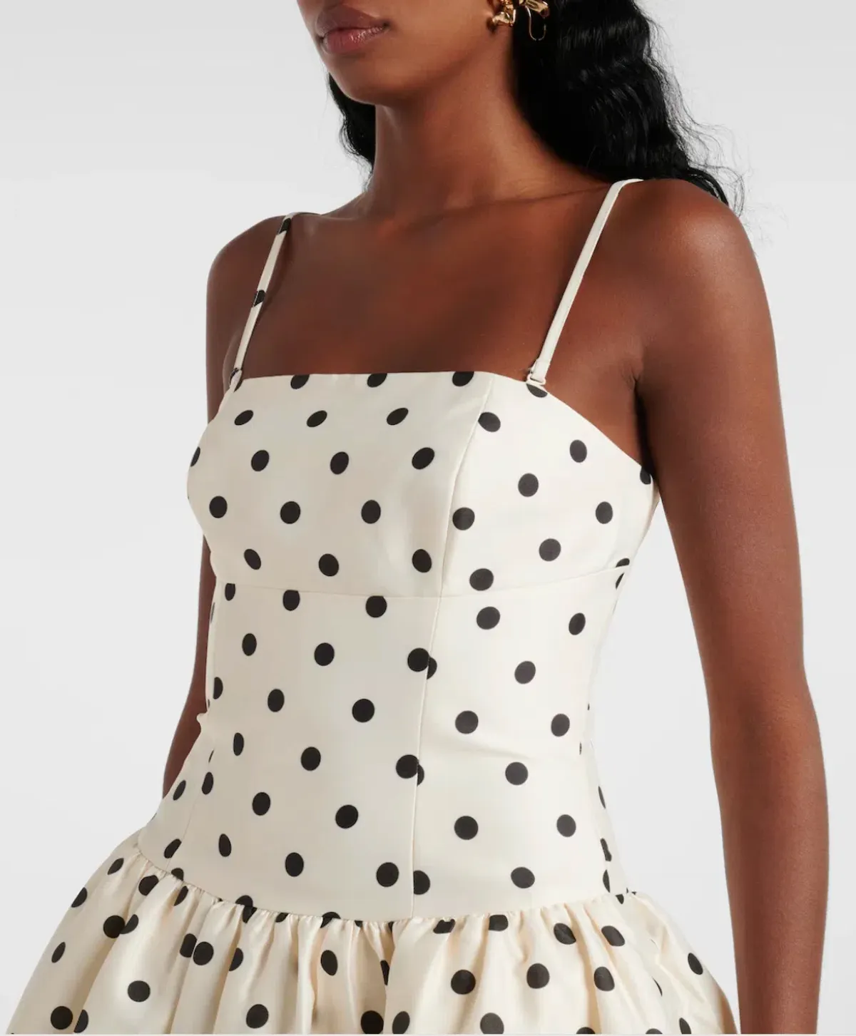 Self Portrait Polka-dot Taffetta Corset Dress Size 12 - Image 2
