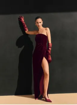 Viktoria & Woods Illustrious Dress in Sangria Size 8  for rent on The Volte - image 6