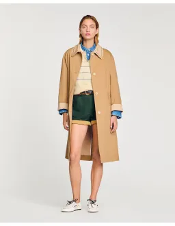 Sandro Paris Diderot Trench Coat Camel Size AU 10 for rent on The Volte - image 2