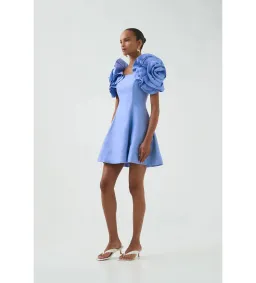 Aje Twyla Mini Dress Oyster Blue Size AU 12 for rent on The Volte - image 3