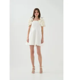 Aje Twyla Mini Dress Ivory Size AU 10 for rent on The Volte - image 1