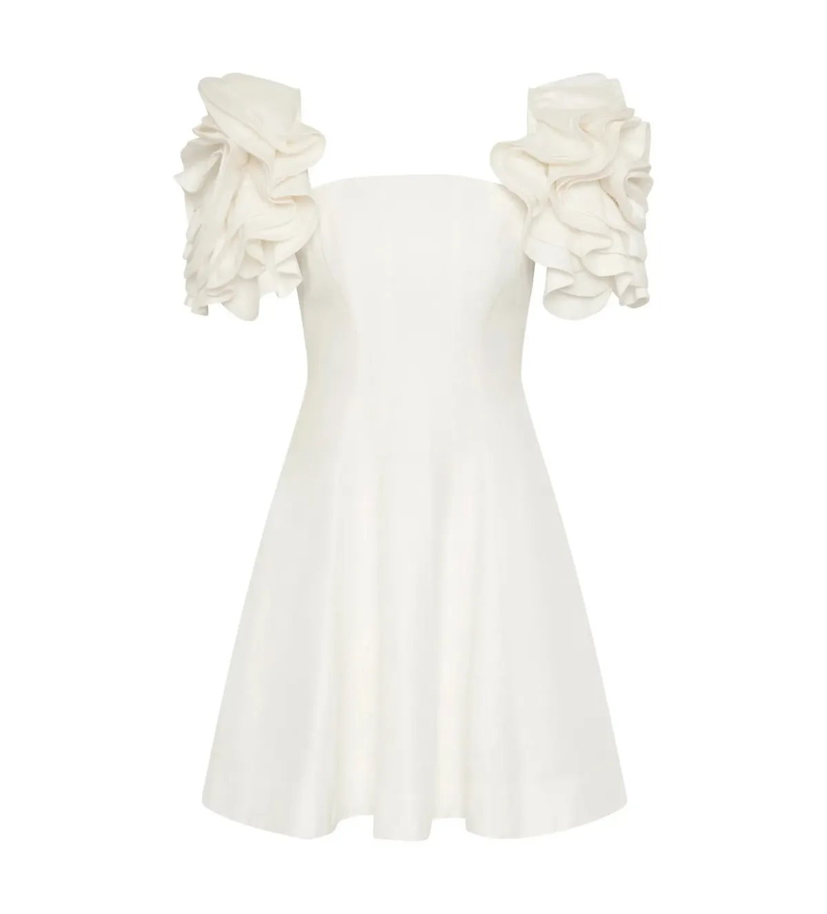 Aje Twyla Mini Dress Ivory Size AU 12 - Image 6
