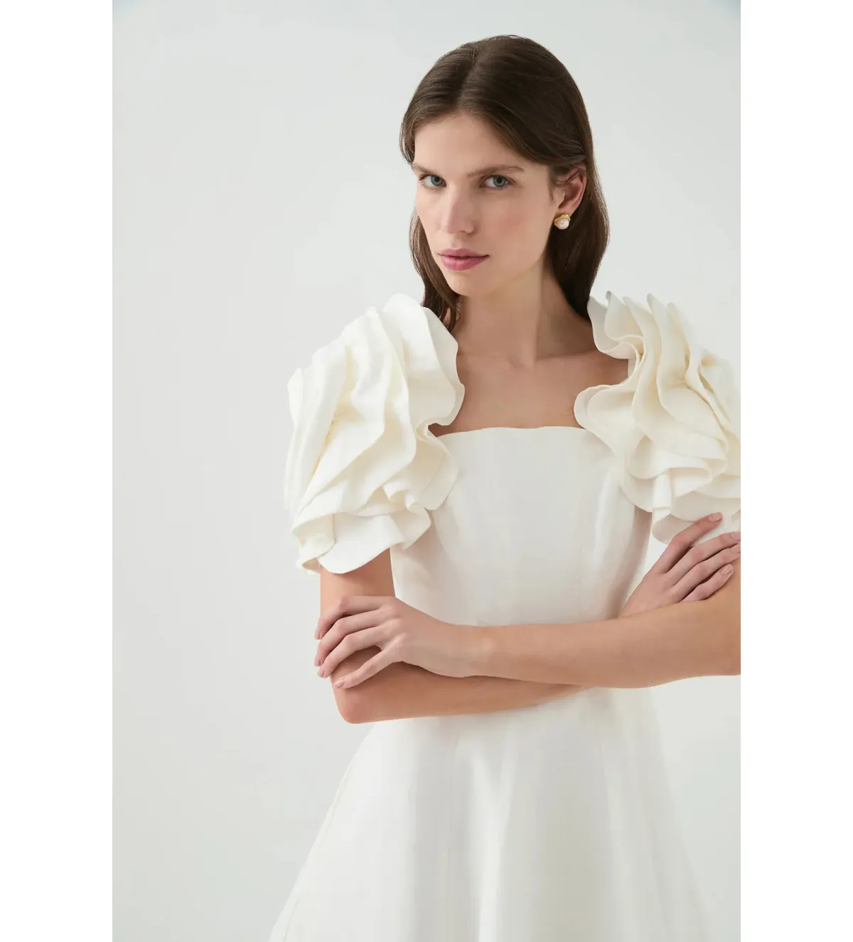 Aje Twyla Mini Dress Ivory Size AU 12 - Image 5