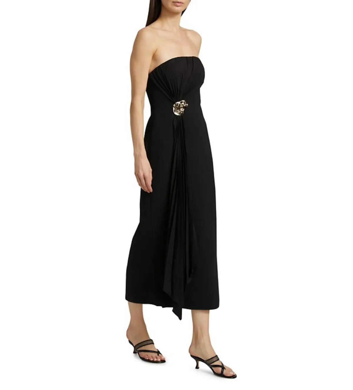 Acler Whitnell Bandeau Midi Dress  Black  Size AU 10 - Image 1