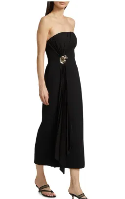 Acler Whitnell Bandeau Midi Black Dress Size AU 14 for rent on The Volte - image 2