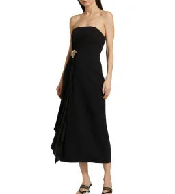 Acler Whitnell Bandeau Midi Black Dress Size AU 14 for rent on The Volte - image 1