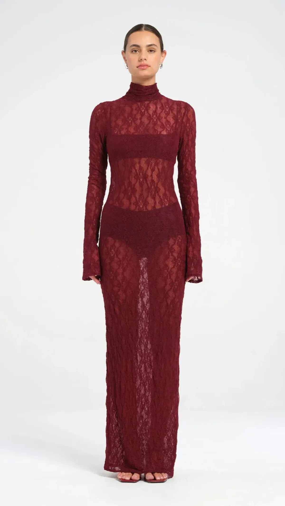 Benni Dante Maxi Dress in Maroon Size 8 - Image 2