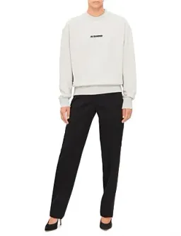 Jil Sander Long Sleeve Crew Neck Logo Sweatshirt Powder Green Size S / AU 8 for rent on The Volte - image 1