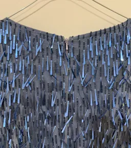 Rachel Gilbert Blue Embellished Gown Sequin Blue Size 10 for rent on The Volte - image 3