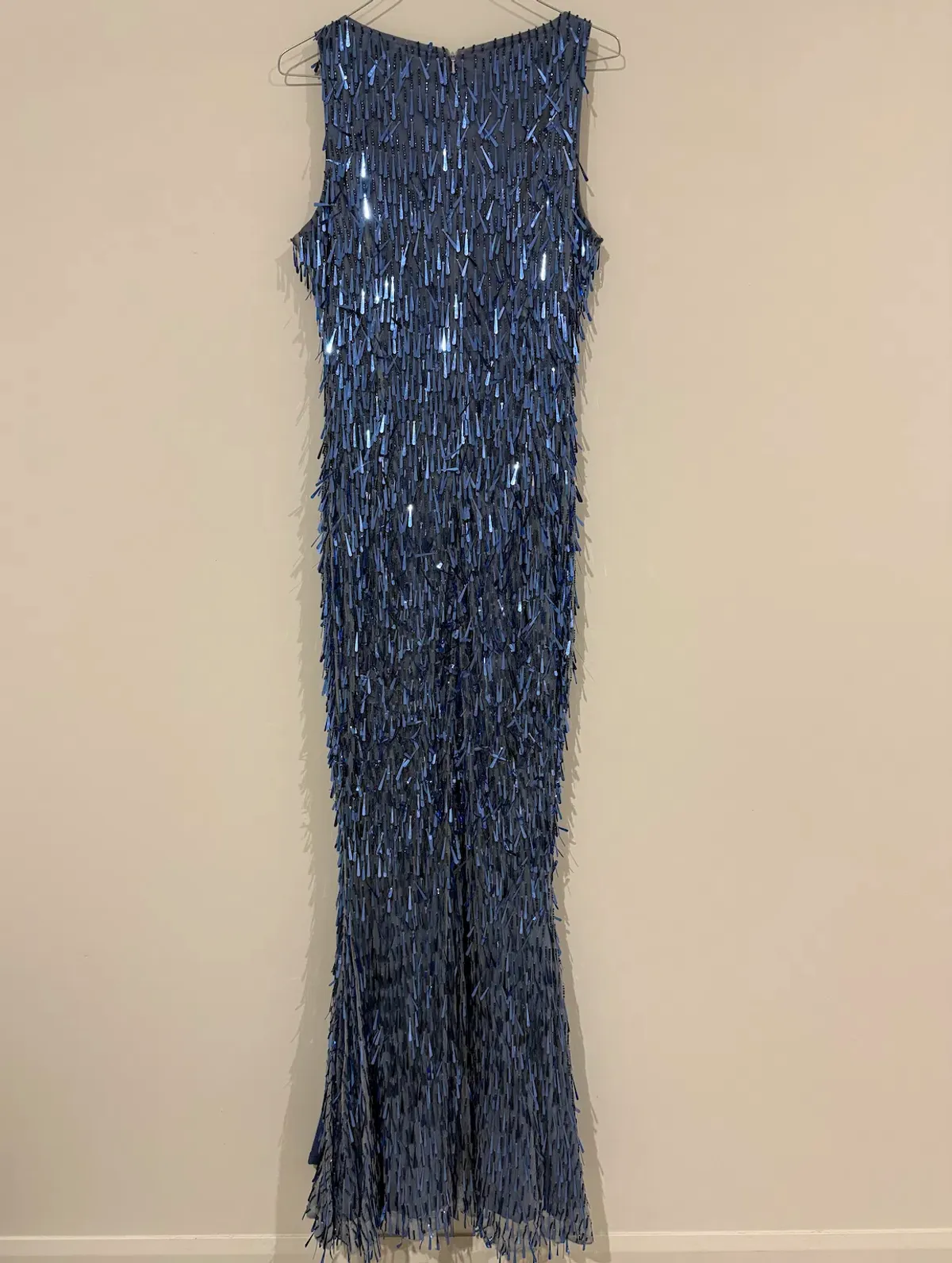 Rachel Gilbert Blue Embellished Gown Sequin Blue Size 10 - Image 2