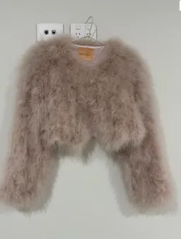 Bubish Manhattan Crop Jacket Baby Pink Size 10 for rent on The Volte - image 3