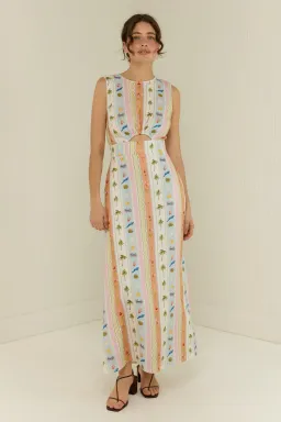 Palm Noosa Ivy Midi Dress Print Size  10 for rent on The Volte - image 1
