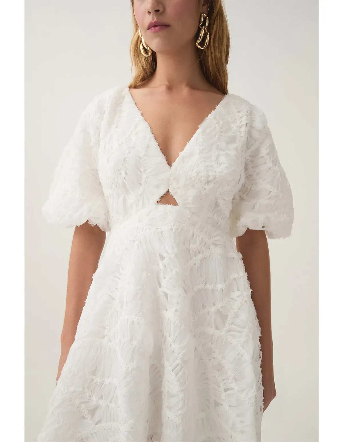 Aje Florential  Swing Mini Dress White Size  8 - Image 2