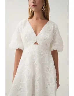 Aje Florential  Swing Mini Dress White Size  8 for rent on The Volte - image 2